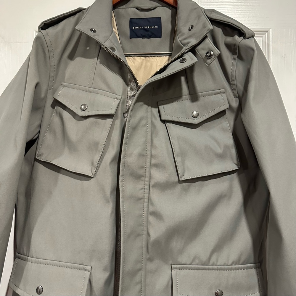 Banana Republic Grey/Green/Beige Unisex Jacket/Coat - Picture 2 of 12
